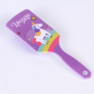 Leuke Eenhoorn Animal Anti-Statische Borstel Massage Kam Douche Nat Ontwarren Hair Brush Salon Hair Styling Gereedschap Vier kleuren