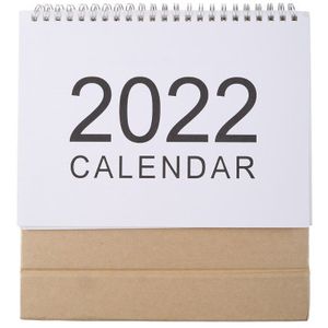 2022 Eenvoudige Desktop Kalender Engels Coil Dagelijkse Maandelijkse Planner Jaarlijks Agenda Organisator Home Office