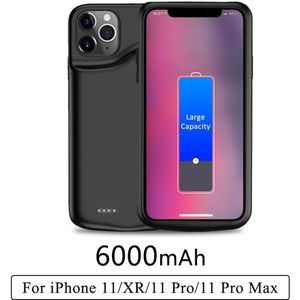 6000Mah Batterij Opladen Case Voor Iphone 11 Power Bank Opladen Ultra Externe Back Batterij Pack Voor Iphone 11 Pro 11 Pro Max
