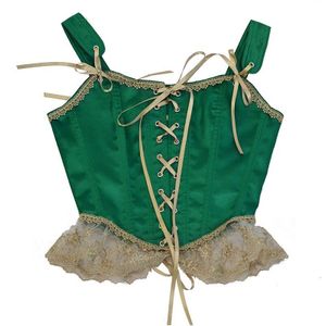 Satijn Gothic Bovenborst Korsetten &amp; Bustiers Beeldhouwen Elegante Paleis Stalen Gesp Prinses Kорсет Corset Top