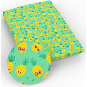 50*140 Cm Ananas Blad Gedrukt 100% Katoen Voor Tissue Kinderen Beddengoed Textiel Voor Naaien Pop, 1Yc4542
