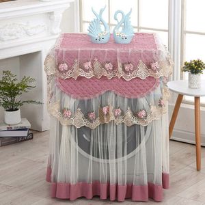 Kant Ruche Bloemen Wasmachine Stofkap Bescherming Front Duurzaam Zachte Thuis Kant Proof Case Wasmachine Beschermende Stof