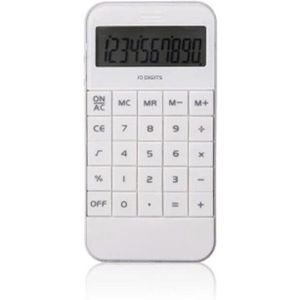 1Pcs Rekenmachine Kantoorbenodigdheden Praktische 10-Digit Timer Calculator Pocket Type Voor Leerlingen Zwart Wit Creatieve Stijl Rekenmachine
