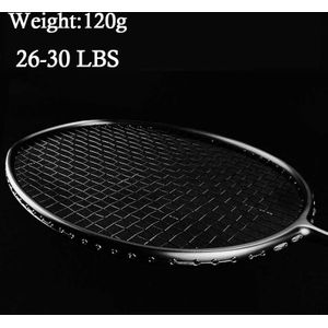 Professionele Training Max 34LBS Heavy Carbon Fiber Badminton Rackets Strung Plus Gewicht Met Tas Snaren Racket