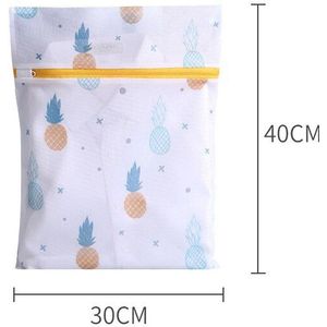1Pcs Polyester Ananas Afdrukken Voor Ondergoed Sok Mesh Waszak Met Ritssluiting Multi Purpose Wassen Netto Zakken