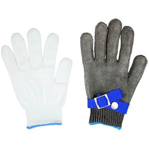 23.5Cm/24.5Cm/25.5Cm Handschoen Veiligheid Cut Proof Schokbestendig Rvs Metal Mesh Slager Handschoenen WWO66