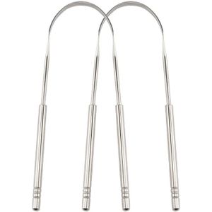 Rvs Nuttig Tong Schraper Schoner Verse Adem Schoonmaken Gecoat Tong Mondhygiëne Care Tools