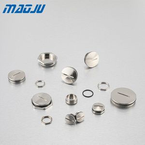 5 Stuks M12 M16 M18 M20 M22 M24 M25 Metalen Stopper Plug Schroef Cover Messing Blind Cap Met gratis Locking Nut Voor Afdichting