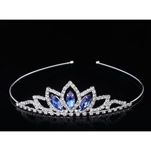 Ainameisi Crystal Glas Crown Hoofdband Kinderen Meisje Prinses Kroon Hoofdtooi Bruiloft Haar Accessoires Party