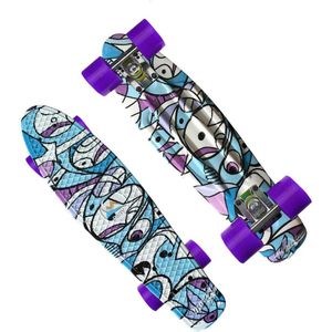 22 ""Skate Board Mini Cruiser Skateboard Plastic Galaxy Sterrenhemel Gedrukt Longboard Retro Banaan Fishboard Straat Outdoor Sport