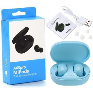Lieve A6S Draadloze Bluetooth Tws Oortelefoon Oordopjes Mini Met Opladen Doos Ruisonderdrukkende Sport Headset Voor Slimme Horloges Telefoon