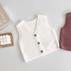 Lente En Zomer Kleding Mannen En Vrouwen Baby Veelzijdige Baby 0-2 Jaar-Oude vest Katoen Gebreide Trui Vest Jas