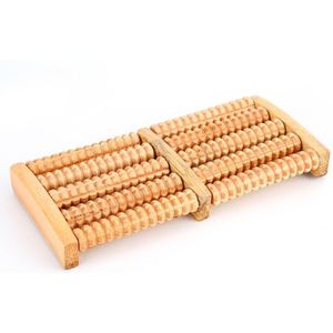 5 Rijen Wiel Houten Massager Houten Roller Voet Massage Relax Relief Alle