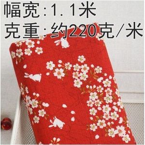 Diy Bloemen Stof Diy Tafelkleed Kleding Kussensloop Japanse Konijn Cherry Bamboe Festival Katoenen Doek