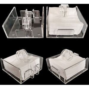 Vierkante Helder Acryl Cocktail Servethouder Papier Serviette Dispenser Tissue Doos Bar Caddy Voor Eettafel Hotel Home Decor