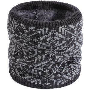 Zwart Rood Fleece Gebreide Winter Loop Sjaal Ring Vrouwen Mannen Faux Fur Fluwelen Halswarmer Sjaals Hoofdband bufanda