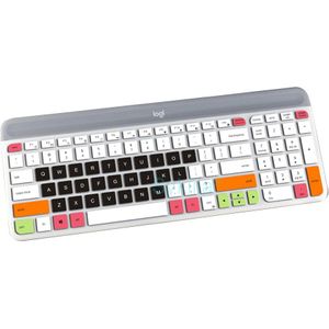 Keyboard Cover Voor Logitech MK470 K470 K580 Bedrade Set Clear Black Siliconen Tpu Protector Skin Film Case Engels Korea Kleurrijke