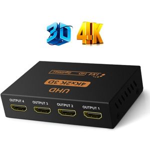 4K 3D Hdmi-Compatibel Splitter 1X4 1X2 Full Hd 1080P Video Switch Switcher 1 In 4 Out Versterker Adapter Voor Hdtv Dvd PS3 Xbox