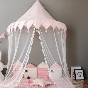 Kinderen Teepee Tent voor Kinderen Opvouwbare Tipi Katoen Kribben Opknoping Wigwam Droog Zwembad Pasgeborenen Nordic Room Decor Fotografie Props