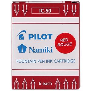 6pc/pack Japan Pilot IC-50 ic50 ic 50 ink sac ink cartridges for FP-50r/78G Pen black blue red 3 colors