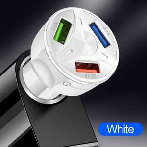 Quick Charge 3.0 Autolader Draagbare Auto Sigarettenaansteker 3 Port Usb Auto-Oplader Voor Iphone Samsung Usb charger Adapter
