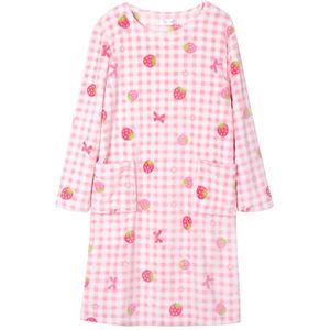 Nachthemden Vrouwen Flanel Fluwelen Warme Zachte Gezellige Leuke Zoete Homewear Womens Gedrukt Sleepshirts Elegante Retro