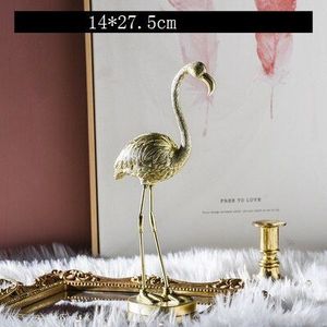 Nordic Stijl Gold Flamingo Kunst Sculptuur Luxe Dieren Standbeeld Hars Ambacht Woondecoratie R3876