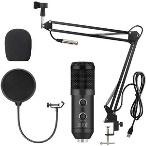 Usb Microfoon 192Khz/24BIT Condensator Microfoon Kit Podcast Microfoons Computer Studio Mic Met Professionele Geluid Chipset