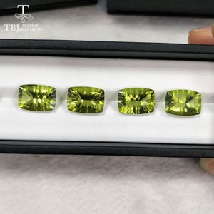 Tbj, natuurlijke Olijf Groene Topaz Cu10 * 14 Concave Cut Ard 7ct Voor 925 Zilver Of Goud Sieraden Montage, natuurlijke Losse Edelstenen