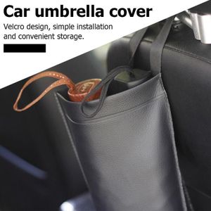 Auto Paraplu Opbergtas Case Anti-Stofkap Houder Synthetisch Lederen Zetel Terug Paraplu Houder Opbergtas