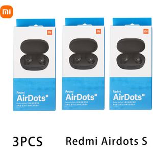 3/6/10 Stuks Xiaomi Redmi Airdots 2 Ruisonderdrukking Met Mic Ai Controle Wit Redmi Airdots S Echte Draadloze headset