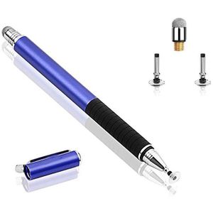 Universele 2 In 1 Fiber Touch Pen Tekening Tablet Stylus Pennen Voor Capacitieve Scherm Slimme Telefoon Met Discs En Fiber tips