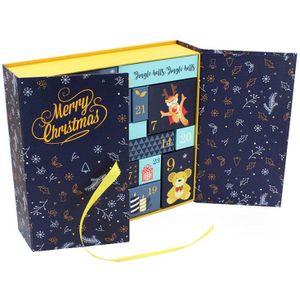 Diy Papier Adventskalender Doos 24 Laden Kast Speelgoed Cadeau Voor Meisje Jongen Vriend Decoratieve Ornamenten Kerst Countdown