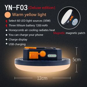 7200Mah Led Tent Licht Oplaadbare Lantaarn Lanterna Draagbare Nood Nachtlampje Outdoor Camping Lamp Lamp Zaklamp Thuis