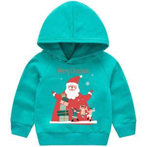 Xmas Baby Kids Peuter Jongens Meisjes Kleding Kerst Cartoon Kerstman Lange Mouwen Hooded Sweatshirt Tops T-shirt Kleding