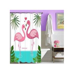 1800X1800Mm Creatieve Europese Luxe Flamingo Badkamer Douchegordijn Waterdicht Verdikking Meeldauw Badkamer Gordijn Partitie