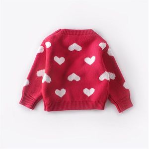 Pasgeboren Baby Trui Katoen Wollen Jongens Meisjes Vest Baby Meisje Trui Hart Print Kerst Kids Peuter Truien Voor Meisjes