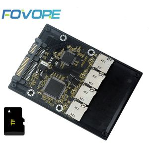 4 Micro Sd Tf Kaart Naar 22pin Sata Adapter Card 2.5 "Hdd Behuizing Met Raid 0 Multi Tf kaarten Naar Sata