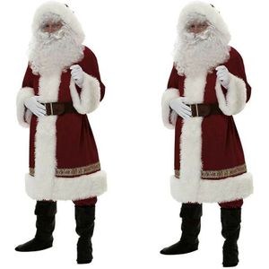 Deluxe Kerstman De Kerstman Kostuum Cosplay Kerstman Kleding Fancy Dress In Kerst Mannen Kostuum Pak Voor Volwassenen