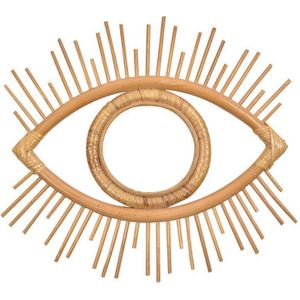 Eye Vorm Decor Spiegel Frame Rotan Art Decor Make-Up Spiegel Dressing Badkamer Muur Opknoping Spiegel Frame Ambachten