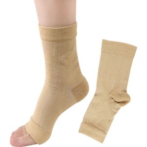 1 Pair Koperen Doordrenkt Compressie Sokken Enkel Ondersteuning Pijnbestrijding Sokken YS-BUY
