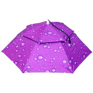 Multicolor Outdoor Opvouwbare Dubbele Paraplu Hoed Zon Regen Cap Camping Vissen Vrouwen Zomer Vizieren Hoed Opvouwbare Zonnehoed