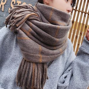 Sondr Sjaal Plaid Patchwork Dikke Warm Houden Breien Lange Plaid Korea Mode Sjaal Vrouw Wol Spinning Winter