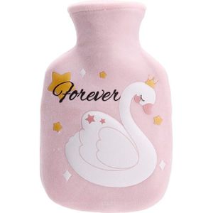 350Ml Leuke Swan Verse Flanel Cover Water Fles Injectie Warm Water Fles Meisje Warm Paleis Warmer Bag