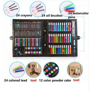 150Pcs Van Kinderen Penseel Geschenkdoos Voor Studenten Aquarel Borstel Art Set Briefpapier Leren Olieverfschilderij Stok Marker