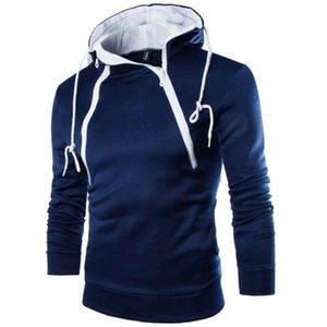 Herfst Winter Mannen Toevallige Warme Hooded Slim Sweatshirts Mannen Sport Hooded Tops Uitloper