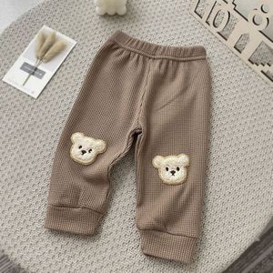 Lente Herfst Baby Broek Casual Cartoon Beer Kids Meisje Jongen Harembroek Effen Kleur Rooster Peuter Broek Baby Kleding