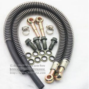 Brandstof Rubberen Slang accessoires Motorfiets refit olie cooling Cooler radiator temperaturerubber slang pakking M10 schroef