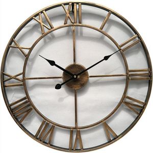 3D Retro 40Cm/47Cm Iron Art Grote Mute Decoratieve Wandklok Decoratie Voor Thuis Wandklok vintage Grote Maat Voor Kamer