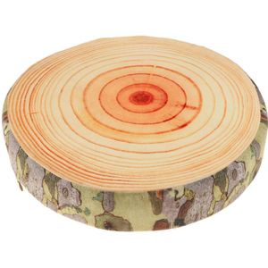 Memory Foam Hout Stump Coussin Ronde Stoel Zitkussen, Nekkussen, Kid